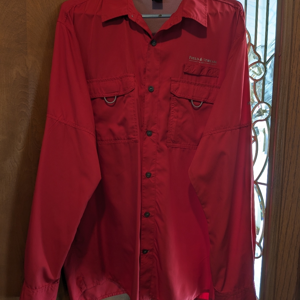 Field & Stream Red SmartCool fishing shirt